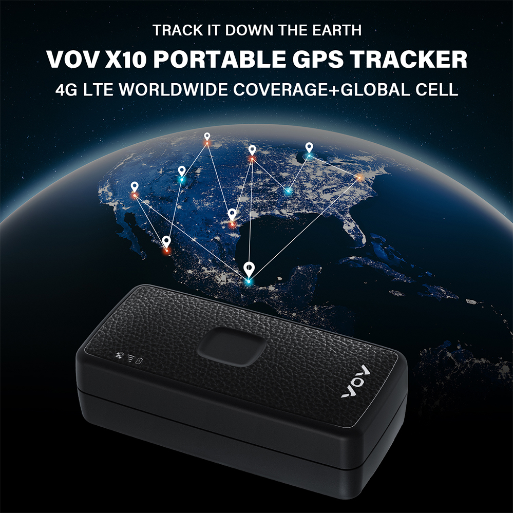 VOV X10 Portable GPS Tracker+ 1 Year Subscription - 2 Pack